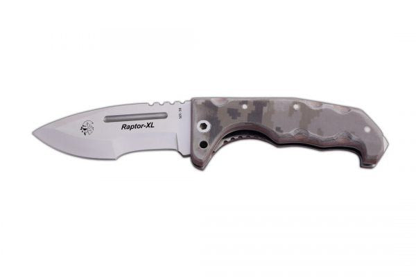 J&amp;V Raptor Xl Micarta Camo Pixel Knife Arid or Gray 1232-M7