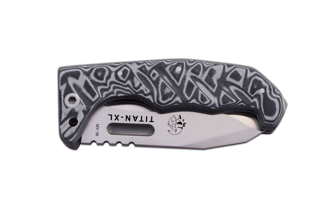 Navaja Tital XL micarta gris 1235-M6 - Espadas y Más