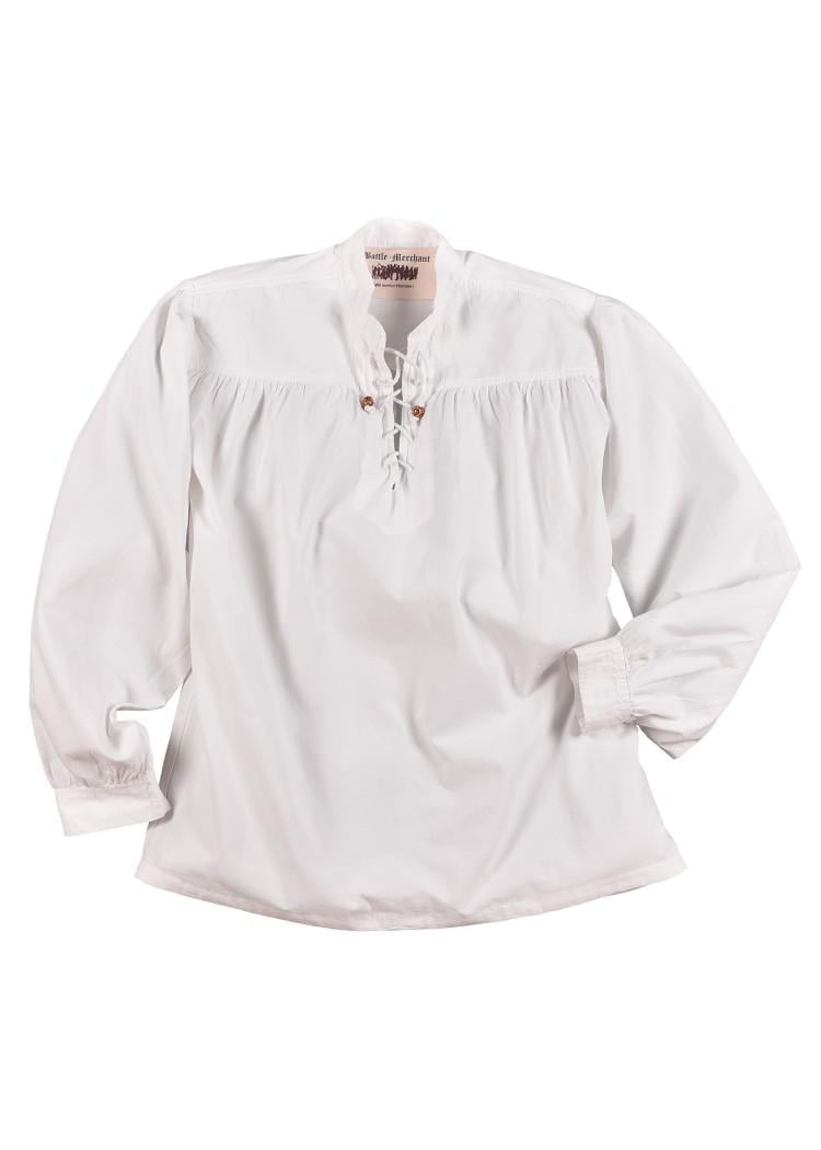 1280000320 Camisa medieval Ludwig, blanco - Espadas y Más