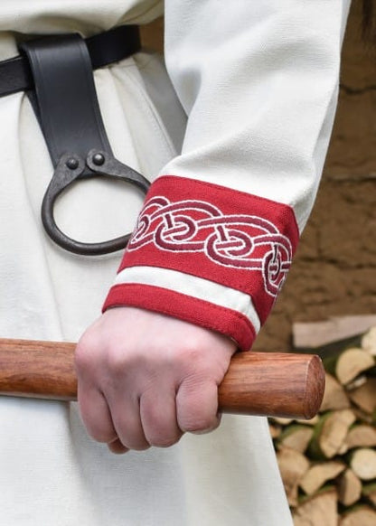 Imagen de Túnica vikinga Halvar con bordados Azul o Natural/Rojo 1280001650 parte de nuestra colección en Espadas y más, sitio oficial.