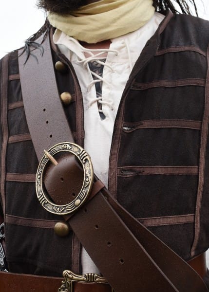 Abrigo pirata Edward, Justaucorps, marrón 1280001832 - Espadas y Más