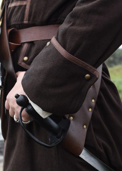 Abrigo pirata Edward, Justaucorps, marrón 1280001832 - Espadas y Más