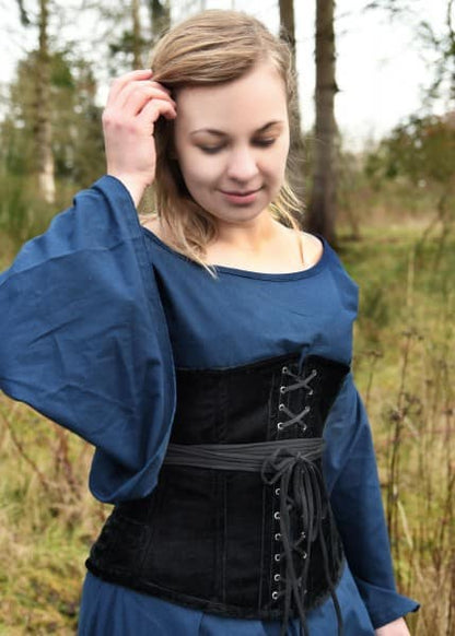 Imagen de Corsé de terciopelo, Corsé Underbust, negro 1280008010 parte de nuestra colección en Espadas y más, sitio oficial.