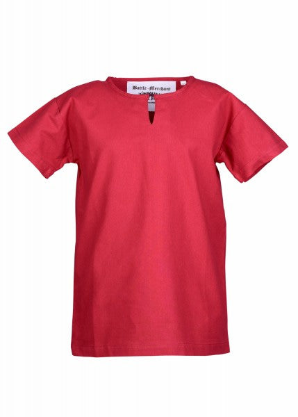 Imagen de Túnica medieval infantil Linus, de manga corta, natural o Rojo 1280012010 parte de nuestra colección en Espadas y más, sitio oficial.