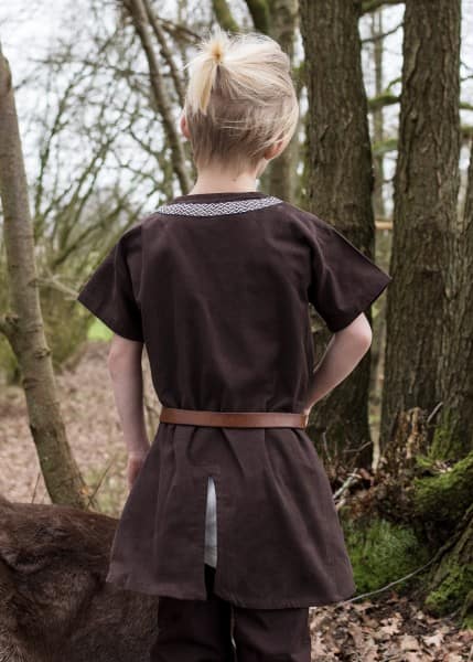 Túnica trenzada medieval Ailrik para niños, manga corta, Varios Colores 1280014030 - Espadas y Más