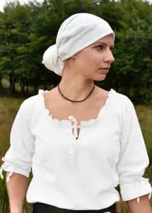 Imagen de Blusa medieval Birga, 3/4 mangas, blanco 1280020430 parte de nuestra colección en Espadas y más, sitio oficial.