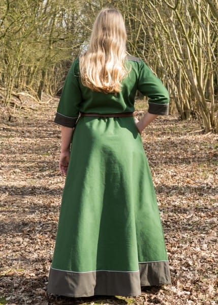 Vestido medieval Gesine de lona,Varios Colores 1280021960