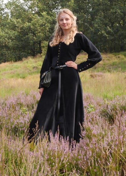 Cotehardie Isabell en terciopelo, vestido medieval, Varios Colores 1280022060 - Espadas y Más