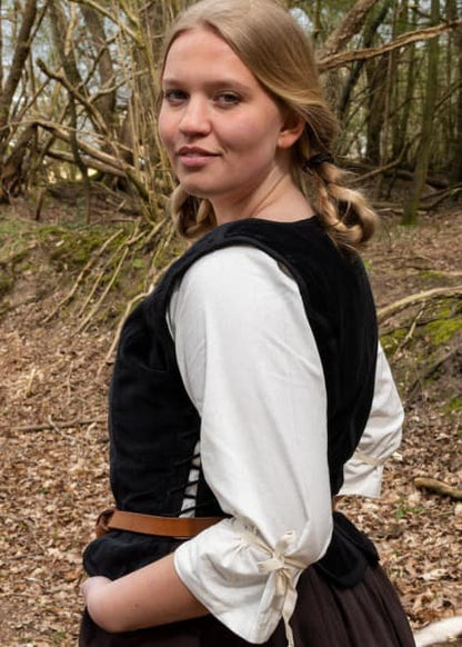 Imagen de Chaqueta medieval Griselda de terciopelo, negro o Verde 1280022520 parte de nuestra colección en Espadas y más, sitio oficial.
