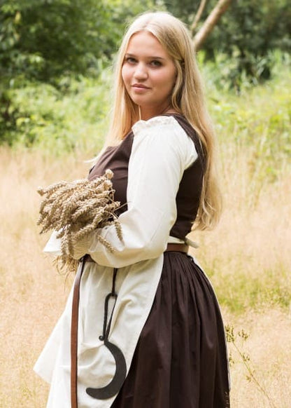 Imagen de Vestido medieval sin mangas de tirantes Lene, marrón 1280022832 parte de nuestra colección en Espadas y más, sitio oficial.