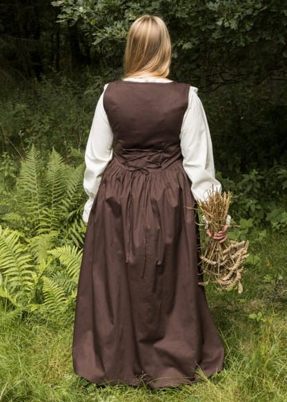 Imagen de Vestido medieval sin mangas de tirantes Lene, marrón 1280022832 parte de nuestra colección en Espadas y más, sitio oficial.