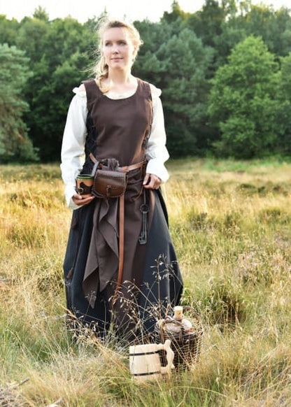Imagen de Vestido sin mangas Jarle, vestido de correa, marrón / negro  1280023330 parte de nuestra colección en Espadas y más, sitio oficial.