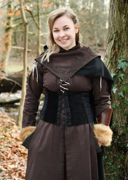 Imagen de Medieval Velvet Bodice Anik, negro 1280023625 parte de nuestra colección en Espadas y más, sitio oficial.