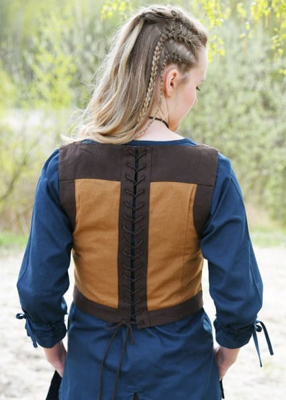Imagen de Chaleco Medieval Bodice Kenna, marrón  1280023930 parte de nuestra colección en Espadas y más, sitio oficial.