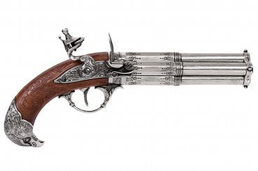 Imagen de PISTOLA DE 4 CAÑONES GIRATORIOS, FRANCIA S. XVIII 1307 parte de nuestra colección en Espadas y más, sitio oficial.