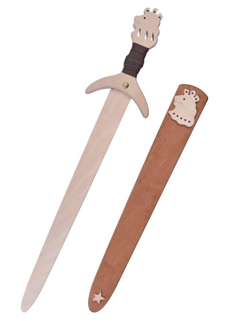 1580090270 Espada para niños Lindwurm de madera, con vaina - Espadas y Más