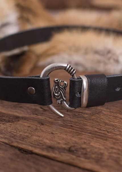 Cinturón de cuero, negro hebilla plateada o marrón hebilla bronce - Espadas y Más