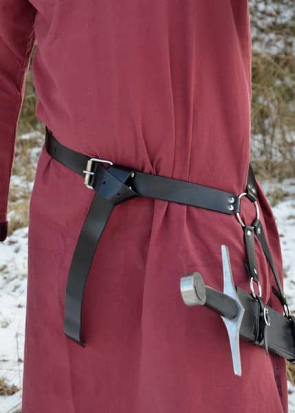 Cinturón de espada medieval hecho de cuero marrón o negro 1616433001 - Espadas y Más