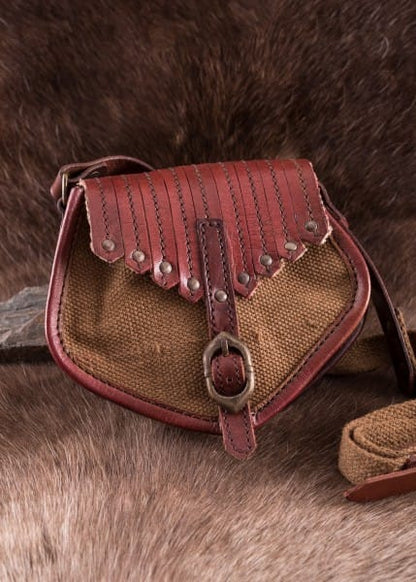 Imagen de Bolso de estilo vikingo, cuero y lona  1616619500 parte de nuestra colección en Espadas y más, sitio oficial.