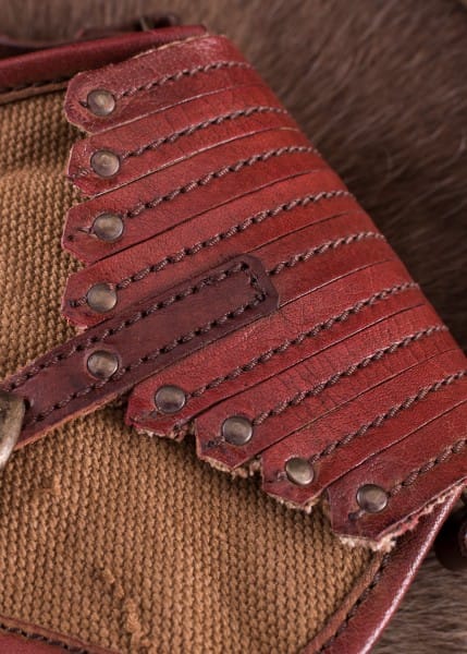 Bolso de estilo vikingo, cuero y lona  1616619500 - Espadas y Más