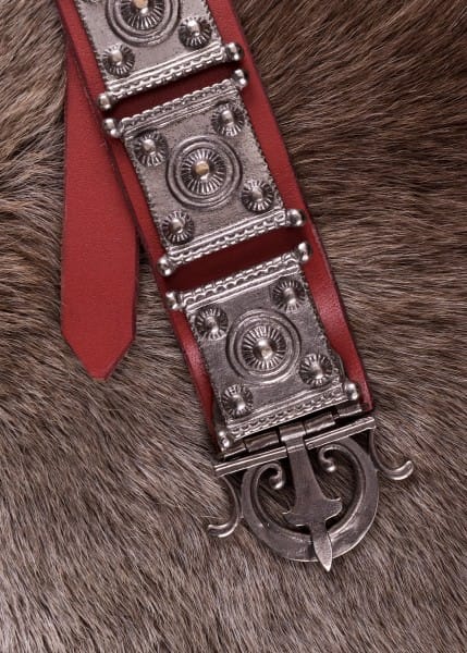 Cinturón romano tipo Maguncia, Cingulum cuero y latón (estañado) - Espadas y Más