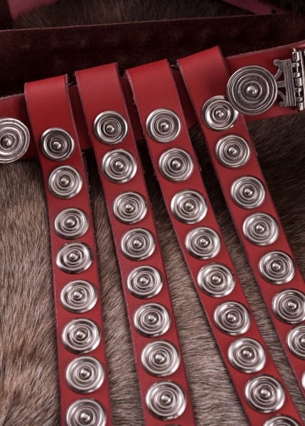 Cinturón romano tipo Maguncia, Cingulum cuero y latón (estañado) - Espadas y Más