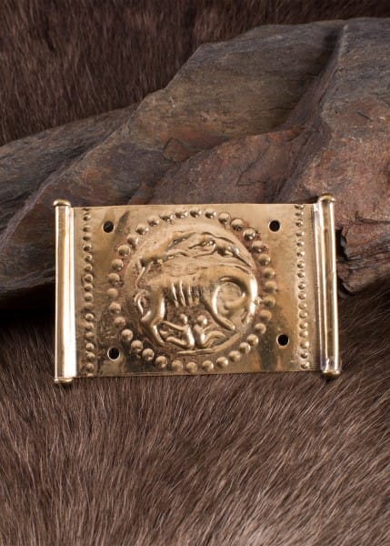 Placa de cinturón romano con lobo, latón - Espadas y Más