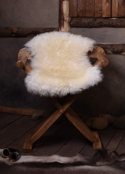 Piel de cordero, blanco natural, aprox. 90 cm Oeko-Tex Standard 100 - Piel de oveja 1649000090 - Espadas y Más