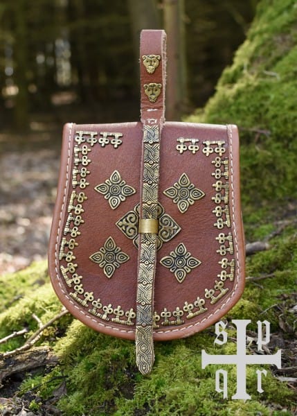 Bolso Birka, bolso de cinturón de cuero vikingo - Espadas y Más