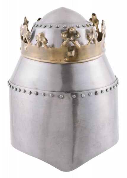 Casco real grande con corona, acero de 1,6 mm 1716005160 - Espadas y Más