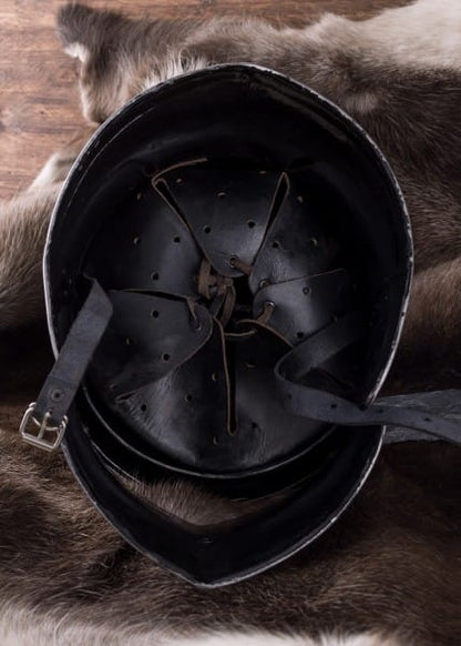 Casco Arquero medieval Schaller con visera con bisagras, acero de 1,6 mm 1716632516 - Espadas y Más