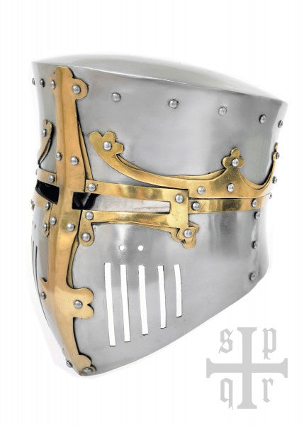 Casco de olla temprana, casco de cruzado, siglo XIII, acero de 2 mm 1764000083 - Espadas y Más