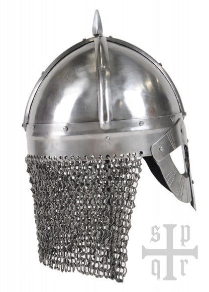 Casco Gjermundbu, casco de gafas vikingo con compartimento de cadena, acero de 2 mm 1764000093 - Espadas y Más