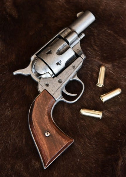 Revólver de bolsillo Colt .45, USA 1873, Mango de madera marrón, réplica 2347106119 - Espadas y Más