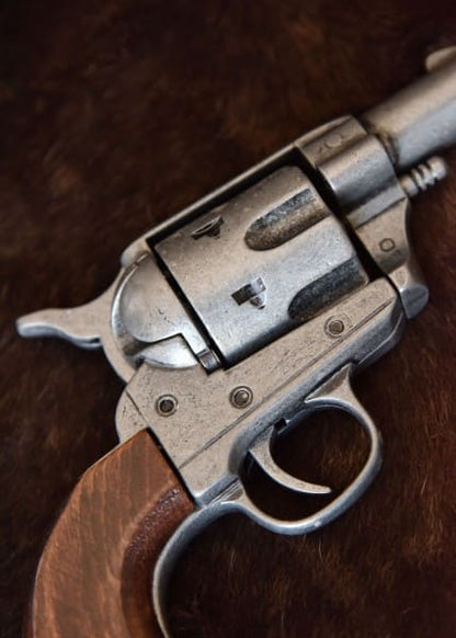 Revólver de bolsillo Colt .45, USA 1873, Mango de madera marrón, réplica 2347106119 - Espadas y Más