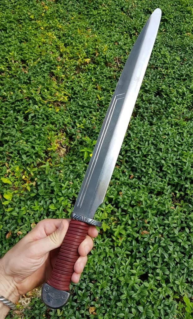 Espada Seax Vikingo decorado Triquetra KNI78 - Espadas y Más