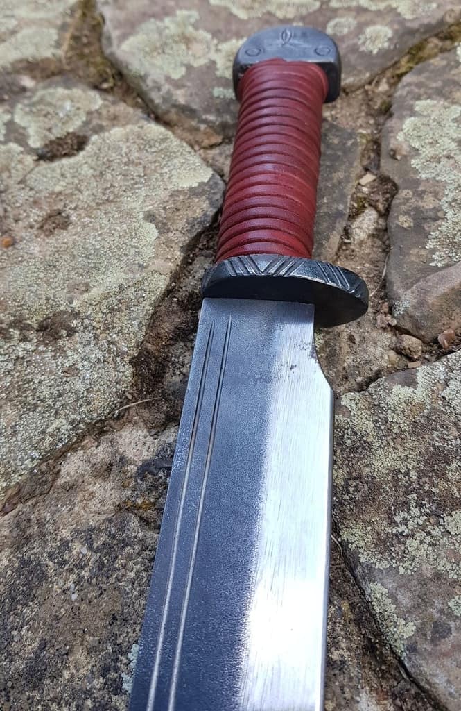 Espada Seax Vikingo decorado Triquetra KNI78 - Espadas y Más