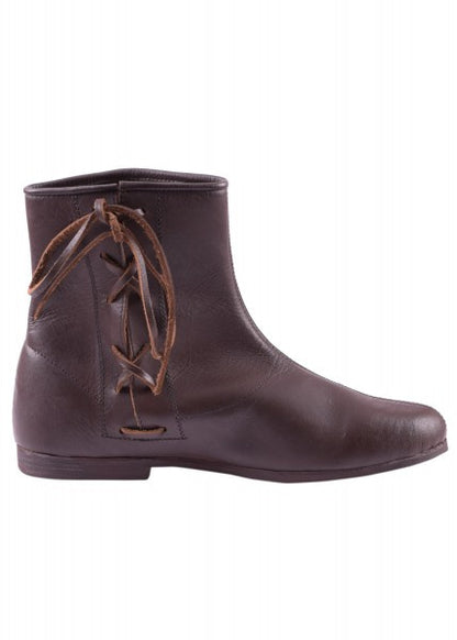 Imagen de Botas cortas medievales con cordones, marrón oscuro 3123110500 parte de nuestra colección en Espadas y más, sitio oficial.