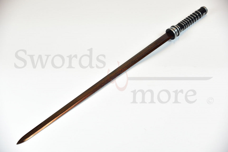Espada de Blade el Cazavampiros funcional de acero de damasco rojo 41526 - Espadas y Más