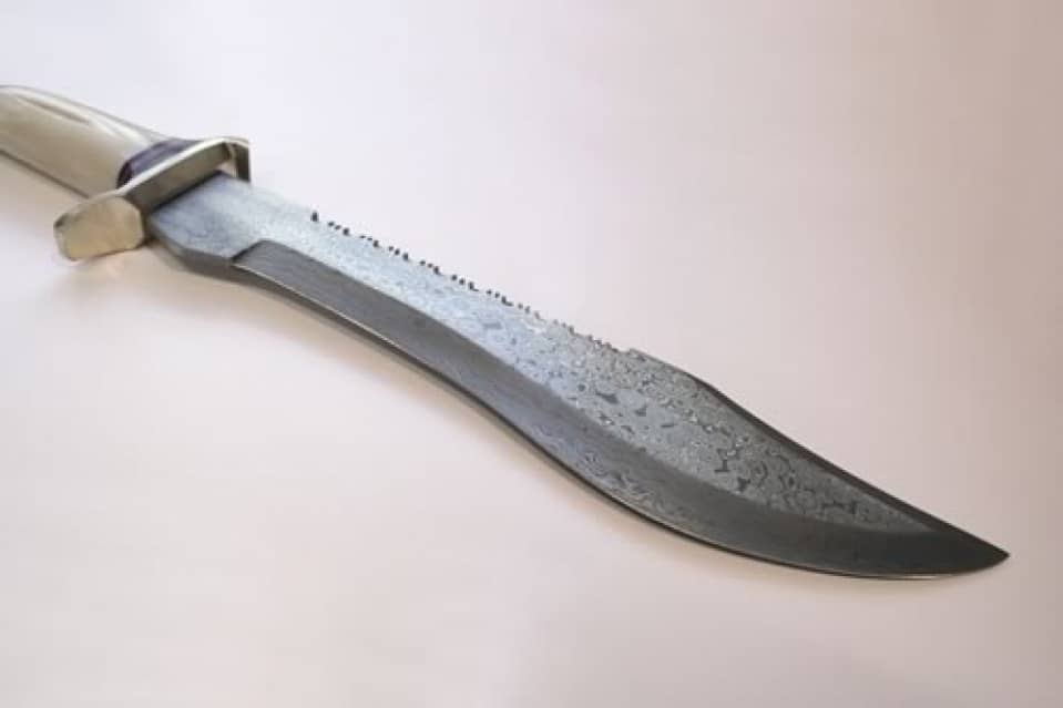 Cuchillo de damasco de Cocodrilo Dundee 88219 - Espadas y Más