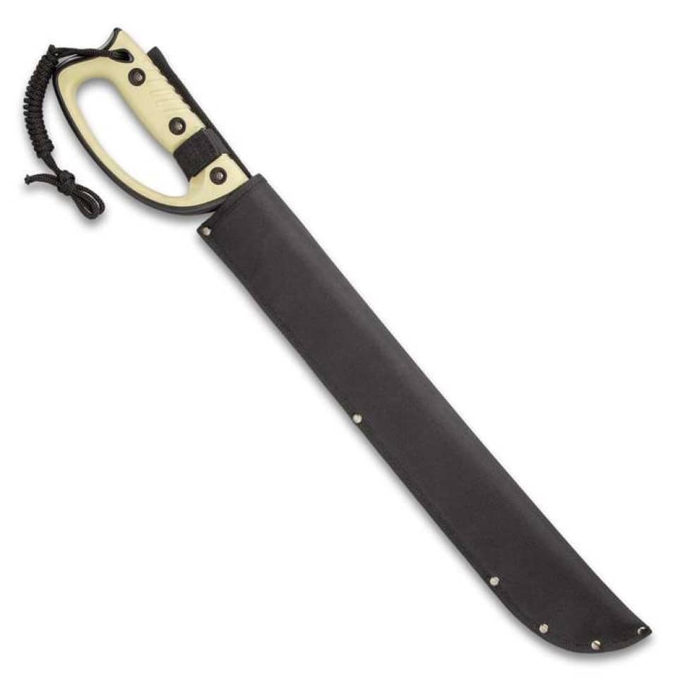 CUCHILLO MACHETE USMC SEMPER FI SAWBACK CON FUNDA UC3191 - Espadas y Más