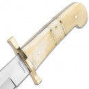 CUCHILLO BOWIE CAMEL BONE - JUEGO DE DOS CUCHILLOS CON DOBLE FUNDA DE CUERO 91551 - Espadas y Más