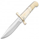 CUCHILLO BOWIE CAMEL BONE - JUEGO DE DOS CUCHILLOS CON DOBLE FUNDA DE CUERO 91551 - Espadas y Más