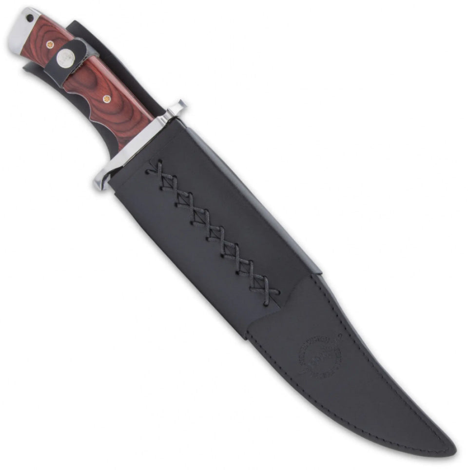 HIBBEN BLOODWOOD MAGNUM CUCHILLO BOWIE CON VAINA GH5104 - Espadas y Más