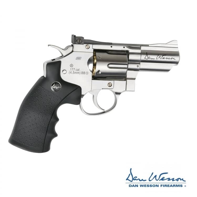 Revolver Dan Wesson 715, 2,5" Silver - 4,5 mm Co2 Bbs Acero ASG18614 - Espadas y Más