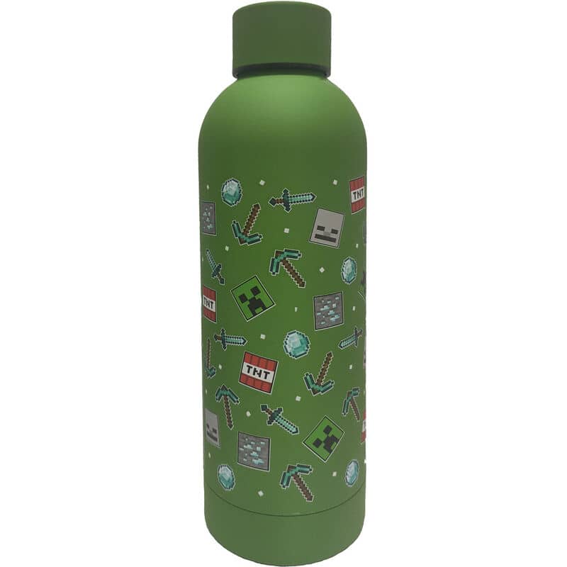 Botella Acero Inoxidable Minecraft 500ml - Espadas y Más