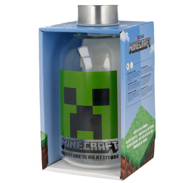 Botella cristal Minecraft 620ml - Espadas y Más