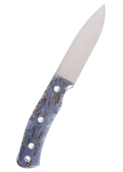 Cuchillo fijo Bosque Sueco, estable. Abedul rizado, azul  Casstrá¶m CA-13119 - Espadas y Más