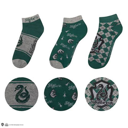 Set de 3 pares de calcetines bajos Casas Hogwarts- Harry Potter CR1631 - Espadas y Más
