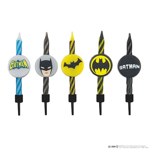 Set de 10 velas de cumpleaños con logo Batman - DC Comics CR4210 - Espadas y Más